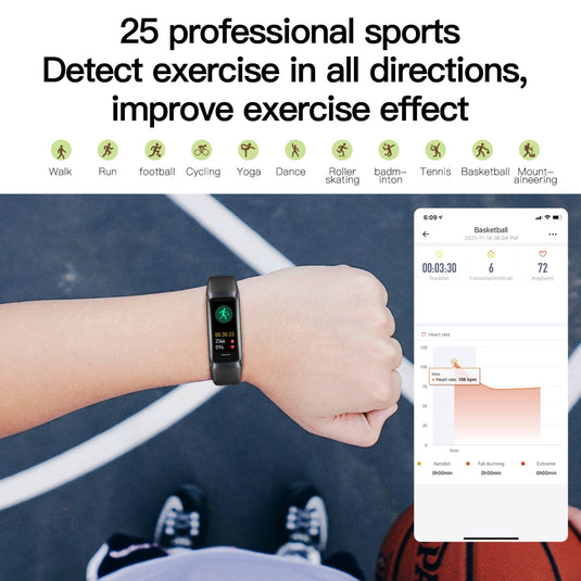 Fit Pro + Smart Health Fitness Activity Tracker | AMOLED 1.1"