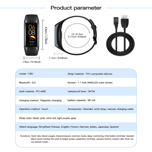 Fit Pro + Smart Health Fitness Activity Tracker | AMOLED 1.1"