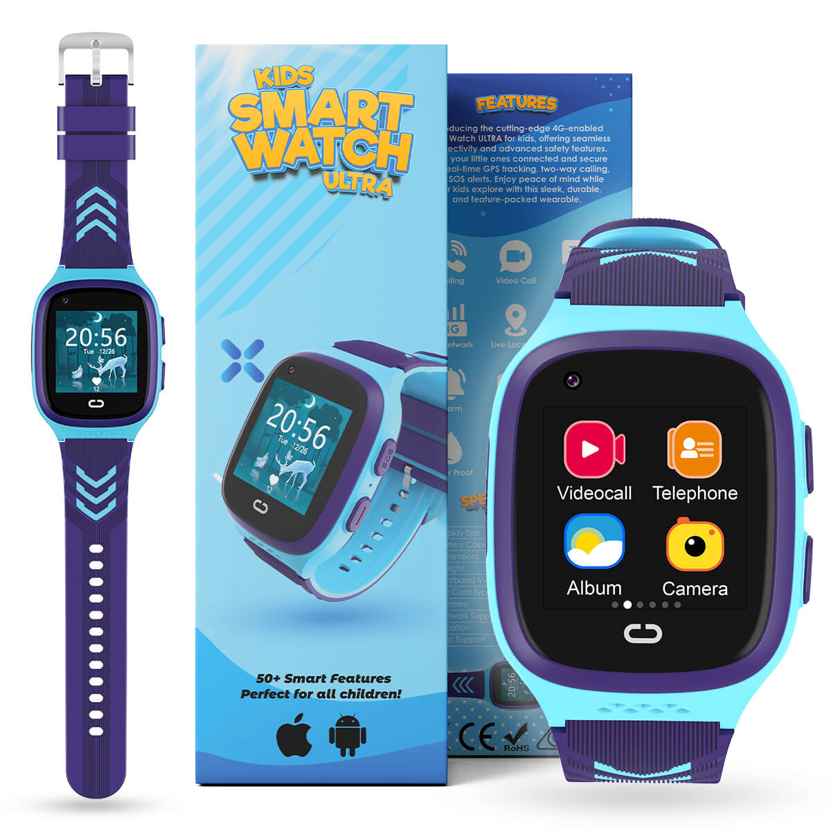 4G Kids Smart Watch ULTRA AGPS, Video Call, SOS, Games *New Model*